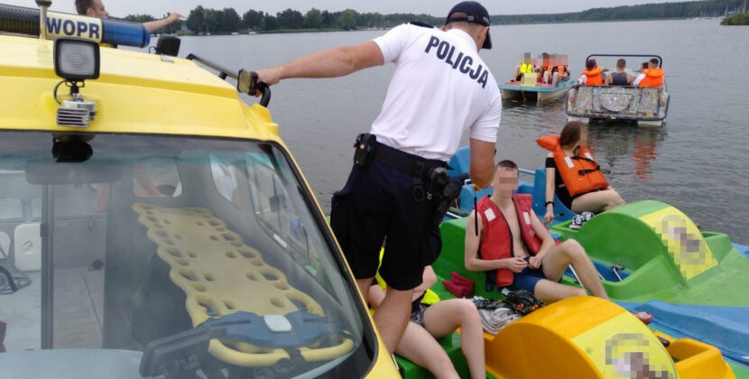 Policja zatrzymała dziesięciu pijanych sterników rowerów wodnych z Bydgoszczy